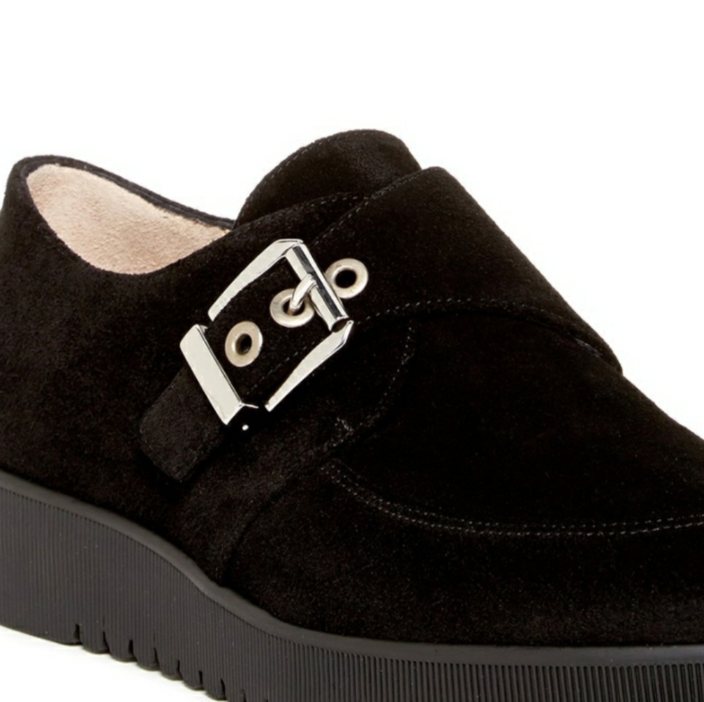 Aquatalia Platform Loafers Black 9.5 EUC